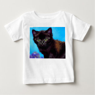Camiseta De Bebé Gato Van Gogh y flores