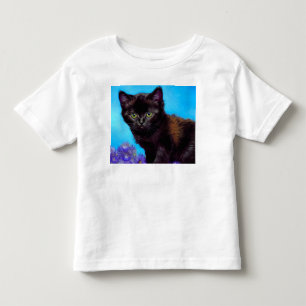 Camiseta De Bebé Gato Van Gogh y flores