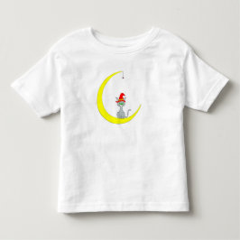 Camiseta De Bebé Gato y luna de Halloween