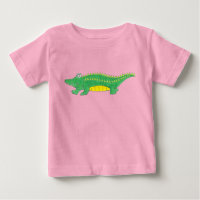 Gator Tee, un lagarto verde y amarillo