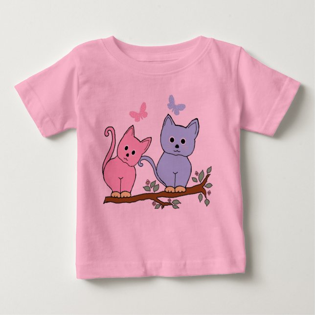 Camiseta De Bebé gatos (Anverso)
