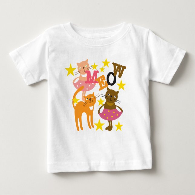 Camiseta De Bebé Gatos bailando (Anverso)