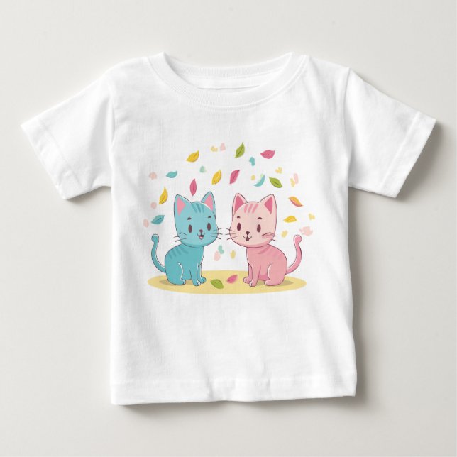 Camiseta De Bebé Gatos cortos (Anverso)