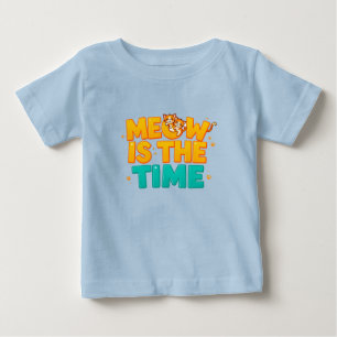 Camiseta De Bebé Gatos de dibujos animados lindos con texto diverti