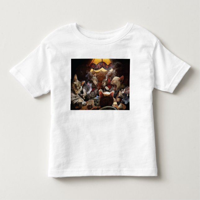 Camiseta De Bebé Gatos jugando al póquer (Anverso)