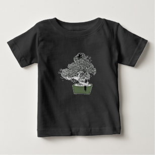 Camiseta De Bebé Gatos Kitty Bonsai Árbol Budista Japonés Zen
