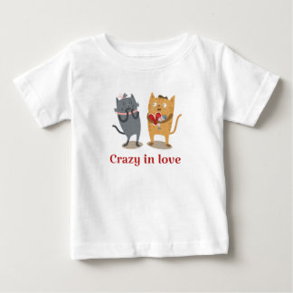 Camiseta De Bebé Gatos locamente enamorados