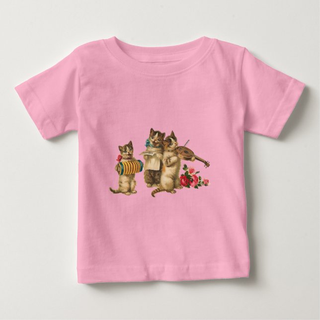Camiseta De Bebé Gatos musicales (Anverso)