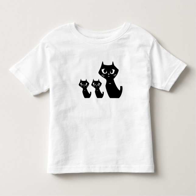 Camiseta De Bebé Gatos negros con suerte (Anverso)