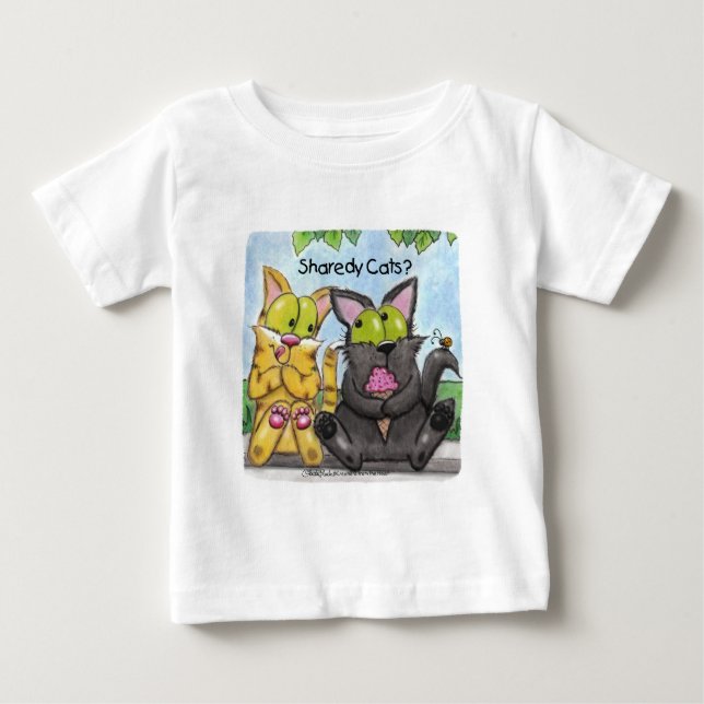 Camiseta De Bebé Gatos Sharedy - Silly y Tig (Anverso)