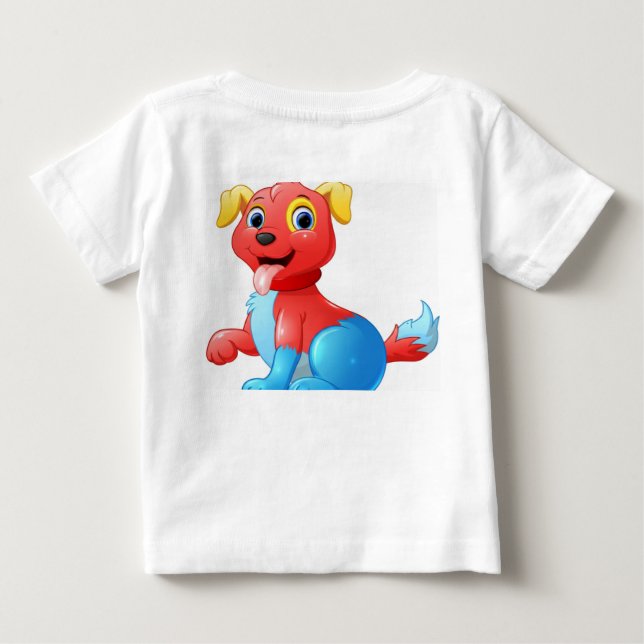 Camiseta De Bebé gatos y perro (Reverso)