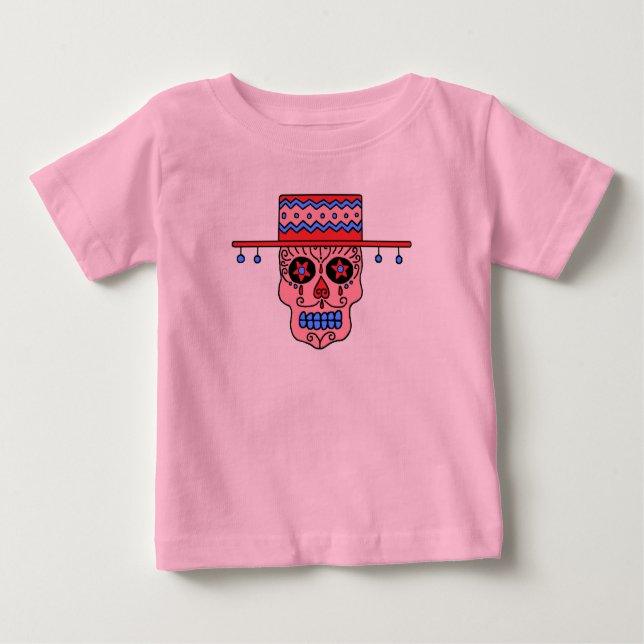 Camiseta De Bebé Gaucho Sugar Skull (Anverso)