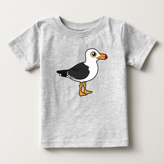 Camiseta De Bebé Gaviota del Pacífico Birdorable (Anverso)