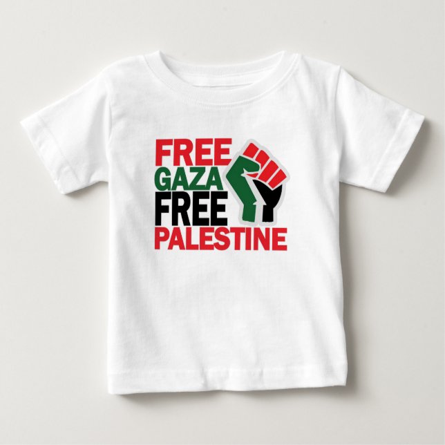 Camiseta De Bebé GAZA SEGURO LIBRE PALESTINA G.png (Anverso)