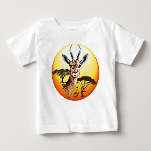 Camiseta De Bebé Gazelle Animal salvaje Antelope africano (Anverso)