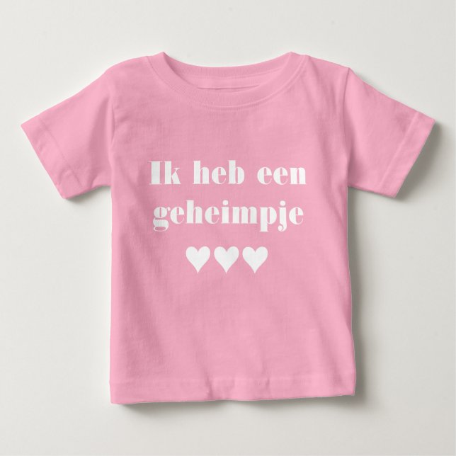 Camiseta De Bebé Geheimpje ik word grote zus baby T-Shirt (Anverso)