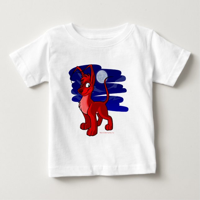 Camiseta De Bebé Gelert rojo orgulloso por claro de luna (Anverso)