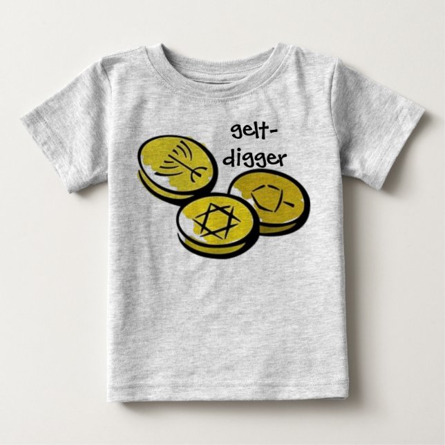 Camiseta De Bebé gelt, gelt-cavador (Anverso)