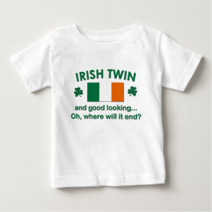 Camiseta De Bebé Gemelo irlandés apuesto