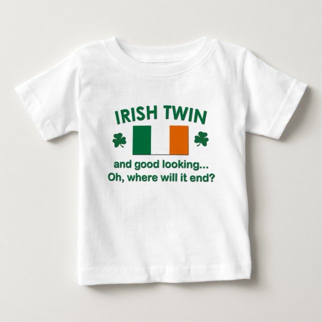 Camiseta De Bebé Gemelo irlandés apuesto (Anverso)