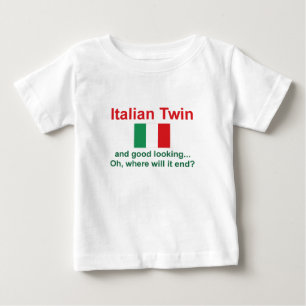Camiseta De Bebé Gemelo italiano apuesto