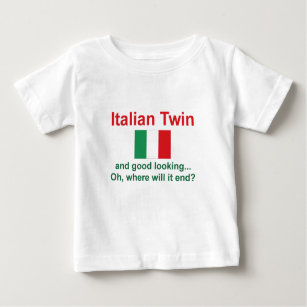 Camiseta De Bebé Gemelo italiano apuesto