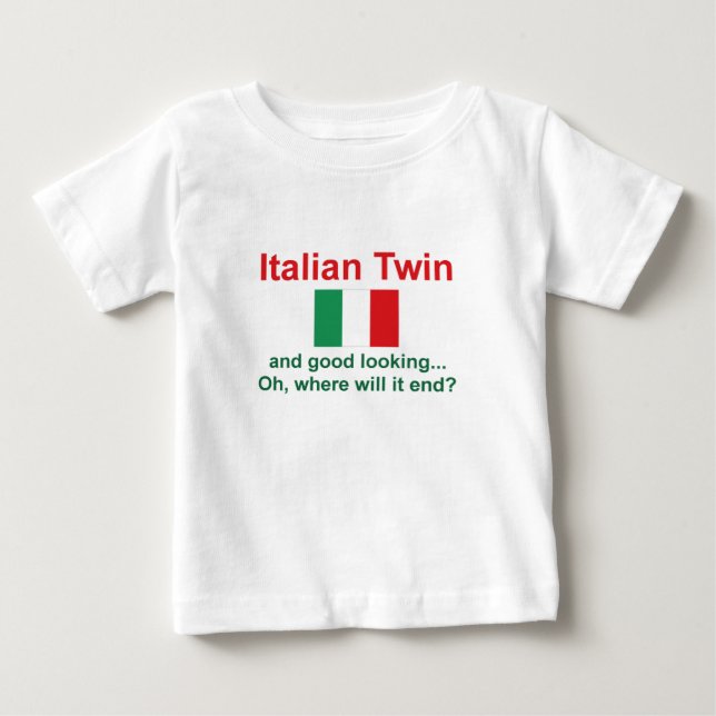 Camiseta De Bebé Gemelo italiano apuesto (Anverso)
