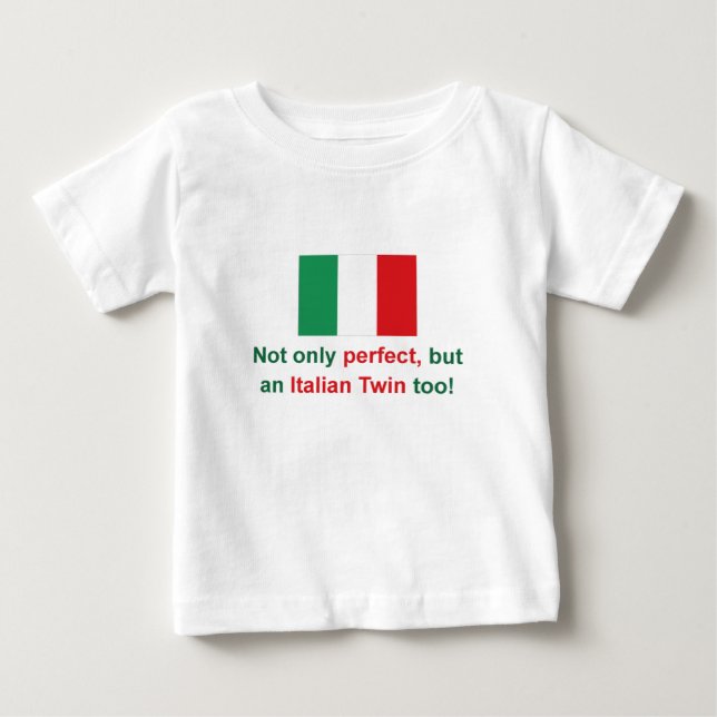 Camiseta De Bebé Gemelo italiano perfecto (Anverso)