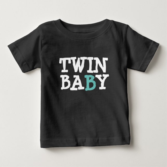 Camiseta De Bebé Gemelos 1 Bebé B (Anverso)