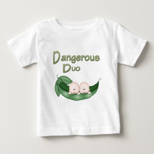 Camiseta De Bebé Gemelos divertidos (Anverso)