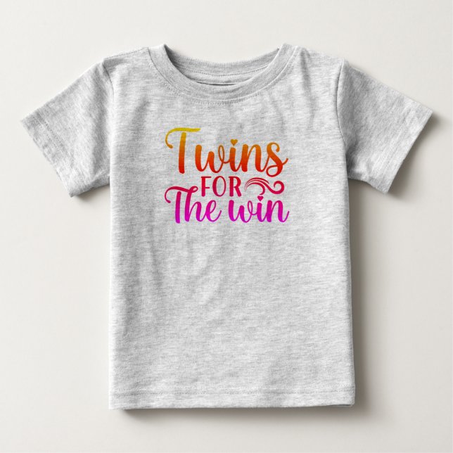 Camiseta De Bebé Gemelos para ganar  (Anverso)