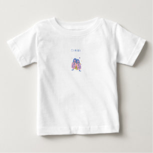 Camiseta De Bebé Gemini rosa, zodiaco, impresión de signo zodiacal