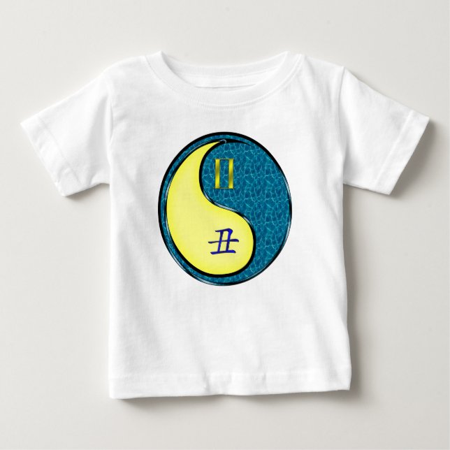 Camiseta De Bebé Géminis y Buey de Agua (Anverso)