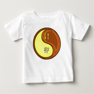 Camiseta De Bebé Géminis y Conejo de Madera