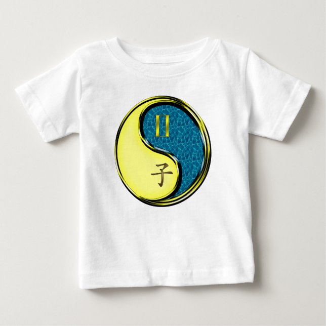 Camiseta De Bebé Géminis y Rata de Agua (Anverso)