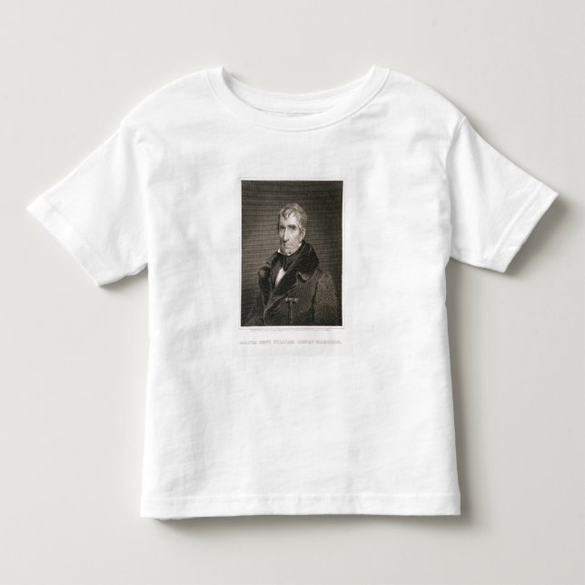 Camiseta De Bebé General importante William Henry Harrison, grabado (Anverso)