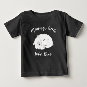 Camiseta De Bebé Género gris intenso de oso polar Baby Shower neutr