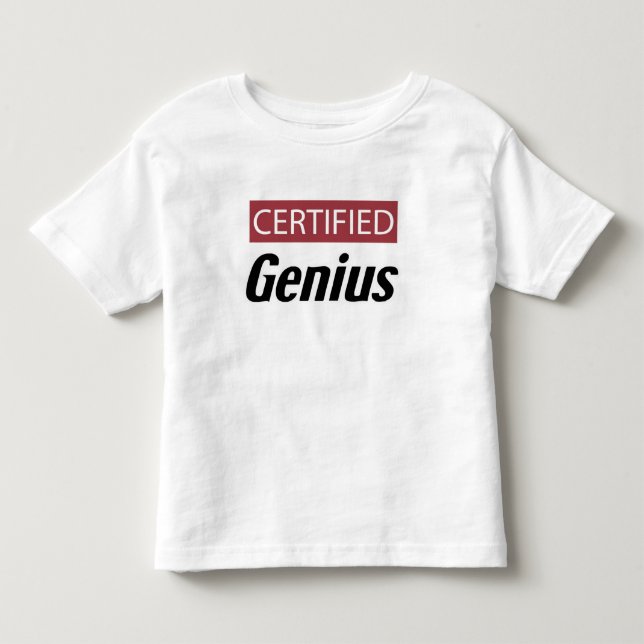 Camiseta De Bebé Genio Certificado (Anverso)