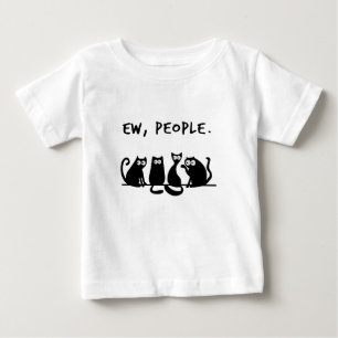 Camiseta De Bebé Gente Asquerosa Gatos Negros Divertidos Maullantes