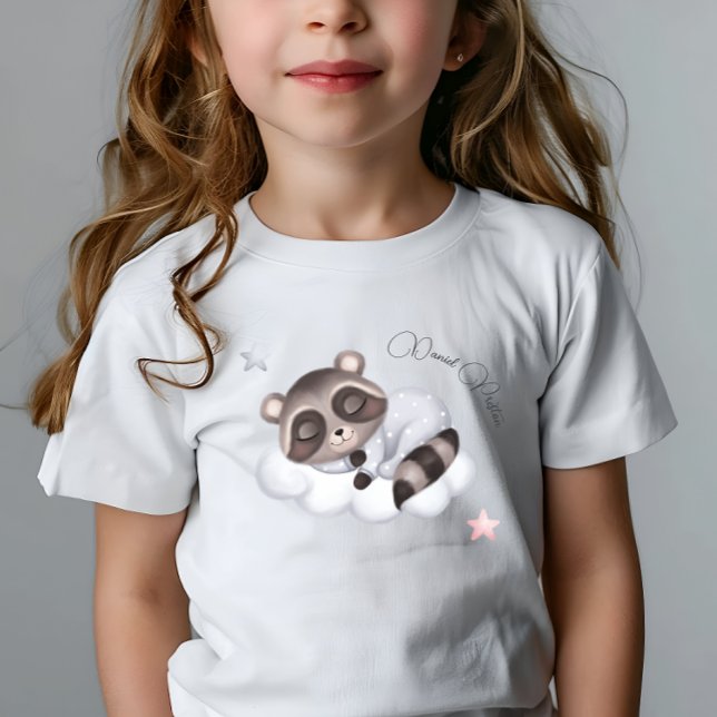 Camiseta De Bebé Gentle Baby Boy Raccoon Animal (Gentle Baby Boy Raccoon Animal Baby T-Shirt)