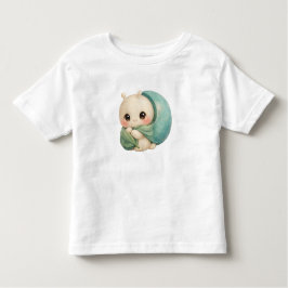 Camiseta De Bebé Gentle Snail with Moon Shell – Kawaii Watercolor T
