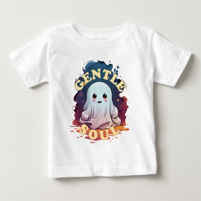 Camiseta De Bebé Gentle Soul Kawaii Ghost (Anverso)