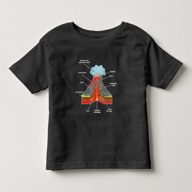 Camiseta De Bebé Geóloga del Volcán Magma Lava (Anverso)