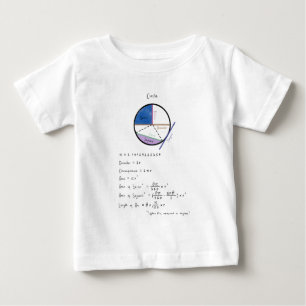 Camiseta De Bebé Geometría de una geometría de matemáticas círicas 