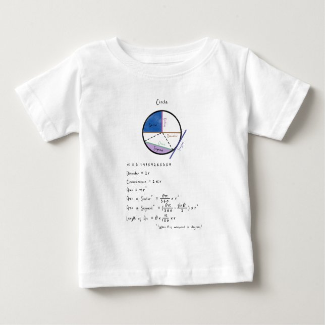 Camiseta De Bebé Geometría de una geometría de matemáticas círicas  (Anverso)
