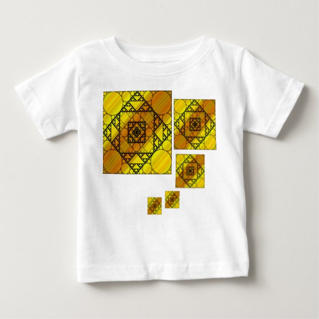 Camiseta De Bebé Geometría fractal de niños y camisas luz de bebé (Anverso)
