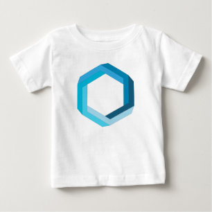 Camiseta De Bebé Geometría imposible: hexágono azul.
