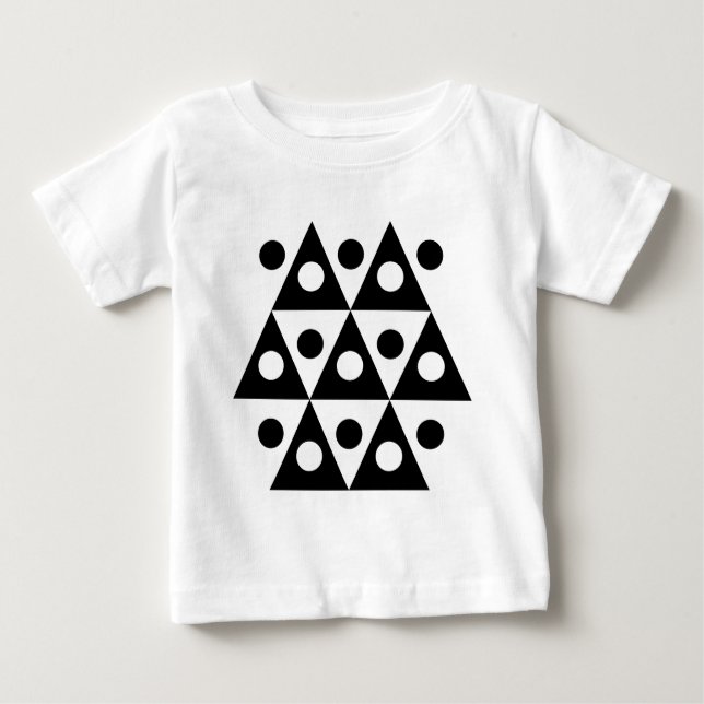 Camiseta De Bebé Geometric 260514 - Negro (Anverso)