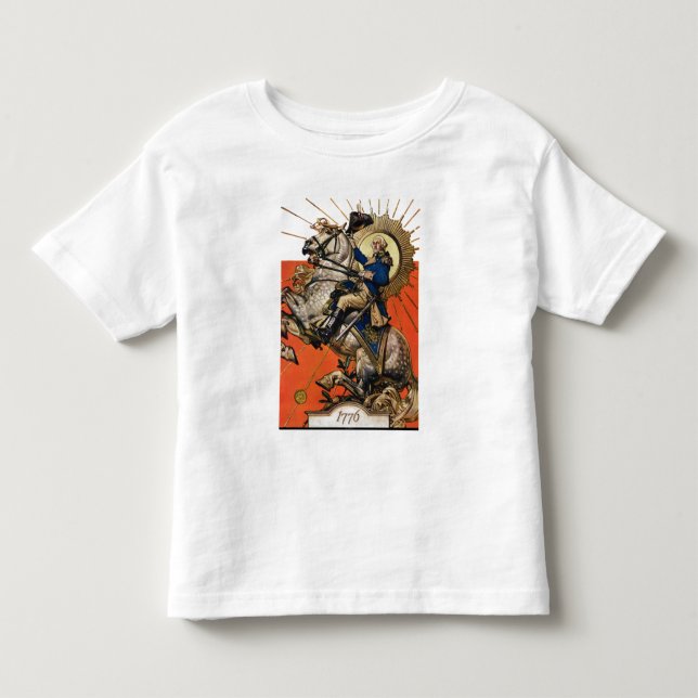 Camiseta De Bebé George Washington a caballo (Anverso)