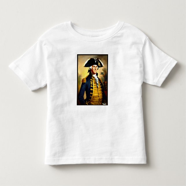 Camiseta De Bebé George washington in battlefield attire (Anverso)